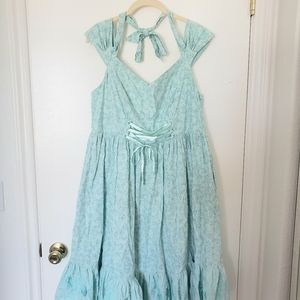 Disney x Torrid "Little Mermaid" Seafoam Green Halter Dress (US 14)